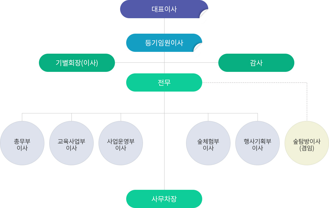 사단법인 충주숲 조직도